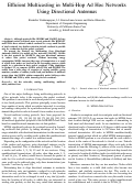 Cover page: Efficient Multicastingin Multi-Hop Ad Hoc Networks Using Directional Antennas