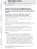 Cover page: Experiences of minority stress among gay, bisexual, and other men who have sex with men (GBMSM) in Nigeria, Africa: The intersection of mental health, substance use, and HIV sexual risk behavior