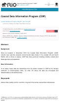 Cover page: Coastal Data Information Program (CDIP)