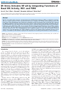 Cover page: ER Stress Activates NF-κB by Integrating Functions of Basal IKK Activity, IRE1 and PERK
