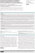 Cover page: Performance and Integration of Smartphone Wireless ECG Monitoring into the Enterprise Electronic Health Record: First Clinical Experience