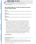 Cover page: High-Fidelity Identification of Single Nucleotide Polymorphism by Type V CRISPR Systems.