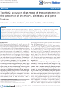Cover page: TopHat2: accurate alignment of transcriptomes in the presence of insertions, deletions and gene fusions