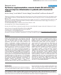 Cover page: Pyridoxine supplementation corrects vitamin B6 deficiency but does not improve inflammation in patients with rheumatoid arthritis.