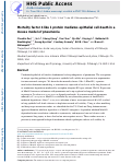 Cover page: Mortality factor 4 like 1 protein mediates epithelial cell death in a mouse model of pneumonia