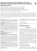 Cover page: Association of Gender and Race/Ethnicity with Internal Medicine In-Training Examination Performance in Graduate Medical Education