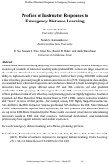 Cover page: Profiles of Instructor Responses to Emergency Distance Learning