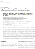 Cover page: Single-Atomic Site Catalyst Enhanced Lateral Flow Immunoassay for Point-of-Care Detection of Herbicide