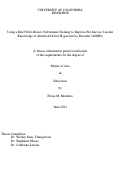 Cover page: Using a Brief Web-Based, On Demand Training to Improve Pre-Service Teacher Knowledge of Attention Deficit Hyperactivity Disorder (ADHD)