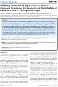 Cover page: Modeling Truncated AR Expression in a Natural Androgen Responsive Environment and Identification of RHOB as a Direct Transcriptional Target