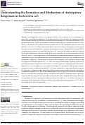 Cover page: Understanding the Formation and Mechanism of Anticipatory Responses in Escherichia coli