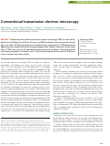 Cover page: Conventional transmission electron microscopy