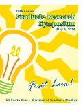 Cover page of Tenth Annual Graduate Research Symposium, Program, May 9, 2014