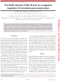 Cover page: The RelB subunit of NFκB acts as a negative regulator of circadian gene expression