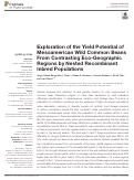 Cover page: Exploration of the Yield Potential of Mesoamerican Wild Common Beans From Contrasting Eco-Geographic Regions by Nested Recombinant Inbred Populations