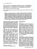 Cover page: Enhancement of melphalan-induced tumour cell killing by misonidazole: An interaction of competing mechanisms