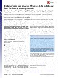 Cover page: Distance from sub-Saharan Africa predicts mutational load in diverse human genomes