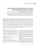 Cover page: Fine-Scale Human Population Structure in Southern Africa Reflects Ecogeographic Boundaries.