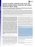 Cover page: American mastodon extirpation in the Arctic and Subarctic predates human colonization and terminal Pleistocene climate change