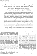 Cover page: Can inducible resistance in plants cause herbivore aggregations? Spatial patterns in an inducible plant/herbivore model