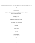 Cover page: Advancing Reinforcement Learning: Multi-Agent Optimization, Opportunistic Exploration, and Causal Interpretation