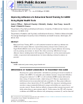 Cover page: Improving Adherence to Behavioral Parent Training for ADHD Using Digital Health Tools