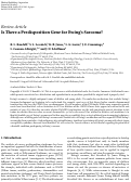 Cover page: Is There a Predisposition Gene for Ewing's Sarcoma?