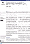 Cover page: Percutaneous auricular nerve stimulation (neuromodulation) for the treatment of pain following outpatient surgery: a proof-of-concept case series