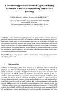 Cover page: A Decision-Supportive Structured Light Monitoring System for Additive Manufacturing Part Surface Profiling