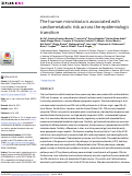 Cover page: The human microbiota is associated with cardiometabolic risk across the epidemiologic transition