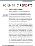 Cover page: Laser optomechanics.