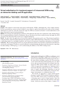 Cover page: Virtual embolization for treatment support of intracranial AVMs using an interactive desktop and VR application