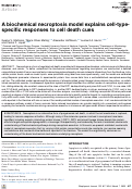 Cover page: A biochemical necroptosis model explains cell-type-specific responses to cell death cues