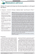 Cover page: Analysis of tropical and temperate elevational gradients in arthropod abundance