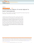 Cover page: Comprehensive analysis of normal adjacent to tumor transcriptomes