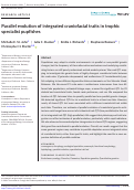 Cover page: Parallel evolution of integrated craniofacial traits in trophic specialist pupfishes.