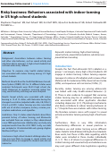 Cover page: Risky business: Behaviors associated with indoor tanning in US high school students