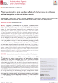 Cover page: Pharmacokinetics and cardiac safety of clofazimine in children with rifampicin-resistant tuberculosis