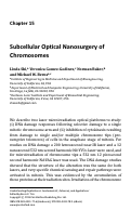 Cover page: Subcellular Optical Nanosurgery of Chromosomes