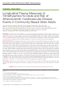 Cover page: Longitudinal Plasma Measures of Trimethylamine N‐Oxide and Risk of Atherosclerotic Cardiovascular Disease Events in Community‐Based Older Adults