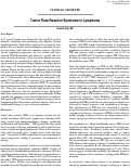 Cover page: Tumor Flare Reaction Syndrome in Lymphoma