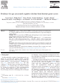 Cover page: Evidence for age-associated cognitive decline from Internet game scores.