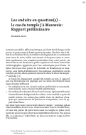 Cover page: Les enduits en question(s) - le cas du temple J à Mouweis: Rapport préliminaire