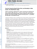 Cover page: Exercise Capacity, Heart Failure Risk, and Mortality in Older Adults: The Health ABC Study