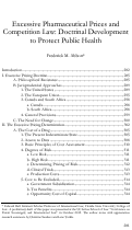 Cover page: Excessive Pharmaceutical Prices and Competition Law: Doctrinal Development to Protect Public Health