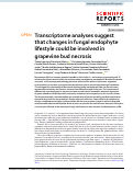 Cover page: Transcriptome analyses suggest that changes in fungal endophyte lifestyle could be involved in grapevine bud necrosis.