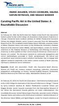 Cover page: Curating Pacific Art in the United States: A Roundtable Discussion