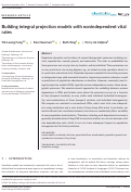 Cover page: Building integral projection models with nonindependent vital rates.