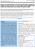 Cover page: Impact on clinical practice of a non-invasive gene expression melanoma rule-out test: 12-month follow-up of negative test results and utility data from a large US registry study