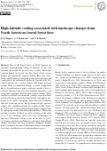 Cover page: High-latitude cooling associated with landscape changes from North American boreal forest fires